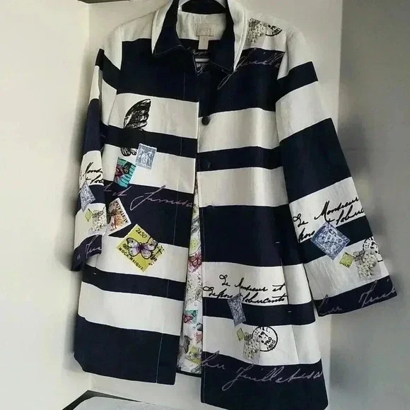 Chico's Postcard blazer/jacket Size 1 - Picture 2 of 11